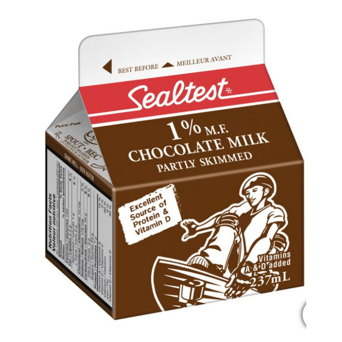 Sealtest 1% Chocolate Milk 237 mL (case of 48)