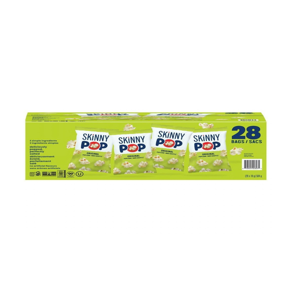 Skinny pop (popcorn) 28 bags a box