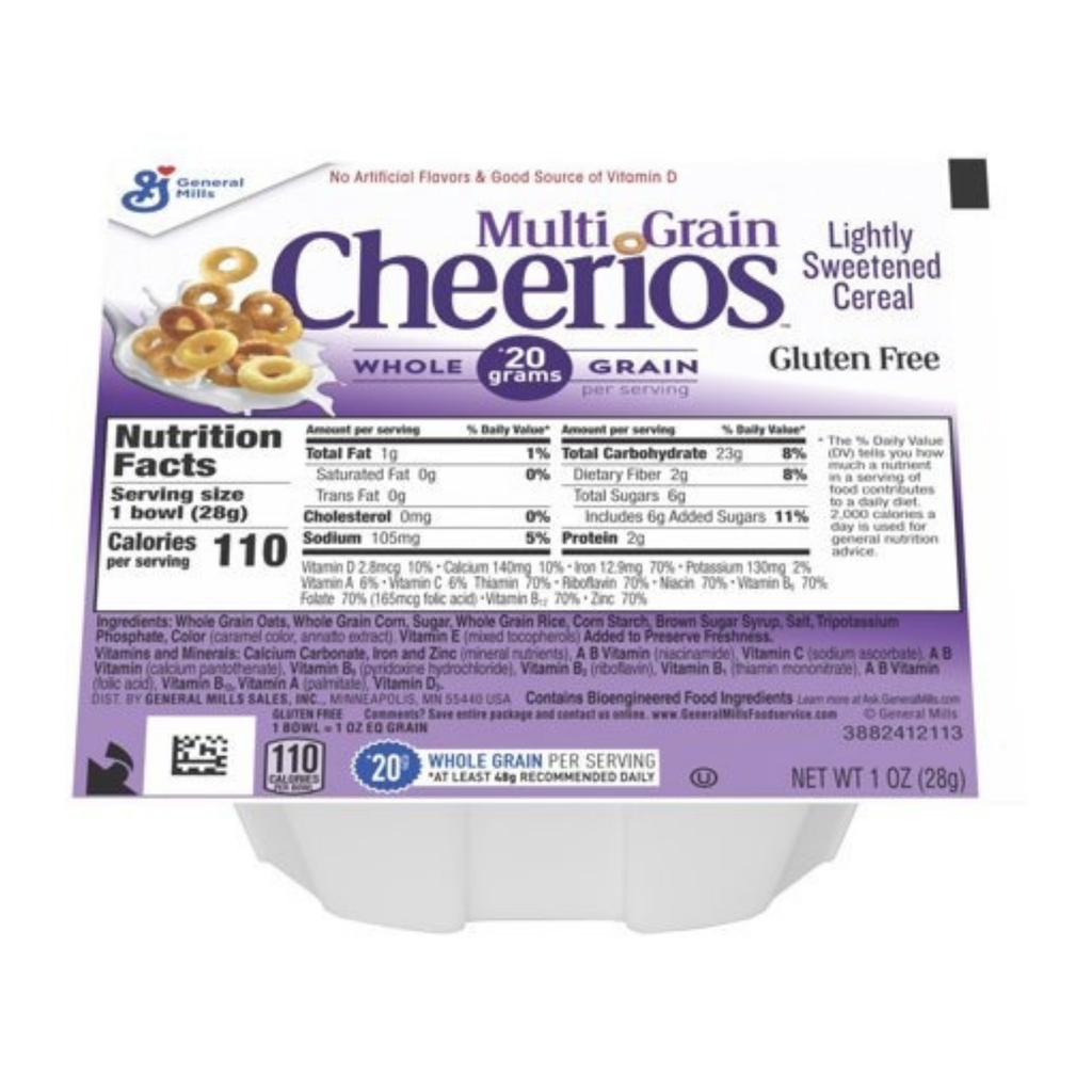 Cereal Bowl Cheerios 96x20g Multi Grain (PURPLE BOWL)