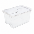 Sterilite 45L Hinged Lid White Storage Box