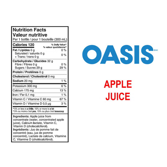 Oasis Apple Juice 24 × 300 ml